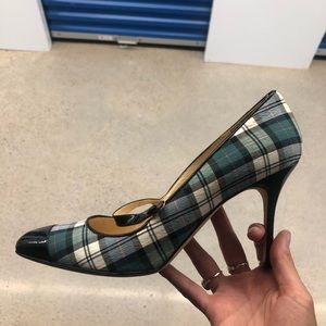 Manolo Blahnik plaid heels